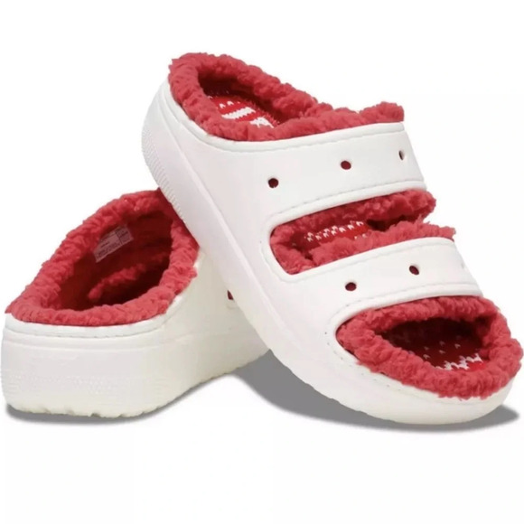 CROCS Other - CROCS Men’s sizes Cozy Fuzzy Sandals NWT